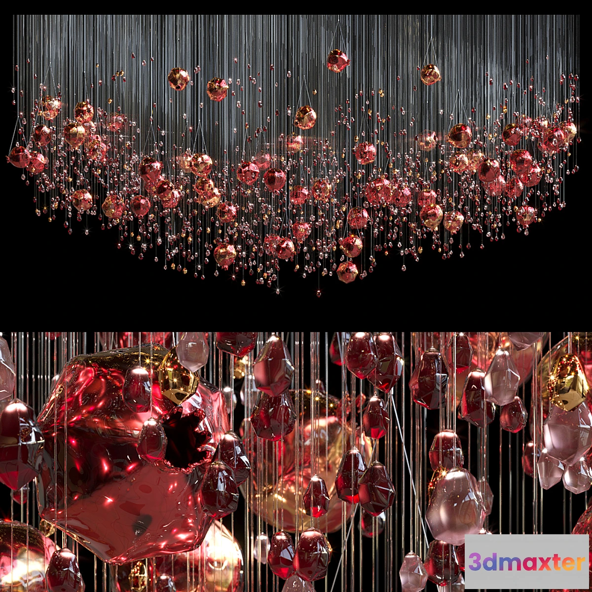 1305154 - Chandelier Light Vargov - Garnet 3D Max