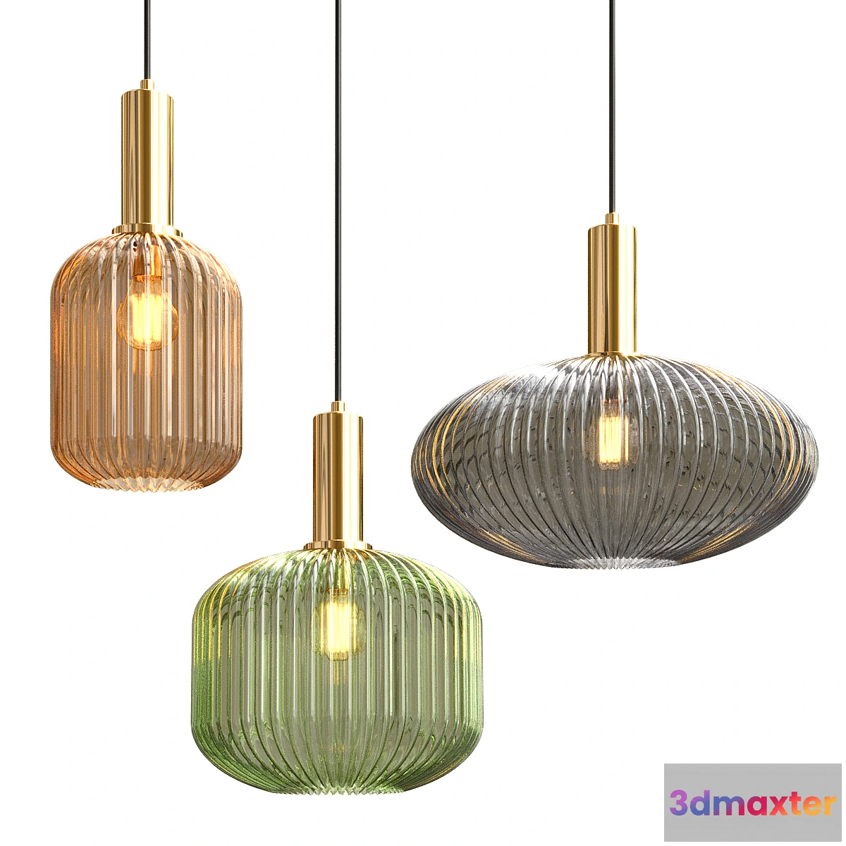 1305181 - Iris pendant light 3D Max