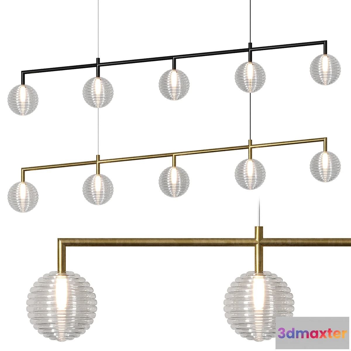 1305503 - Aromas del Campo Doul Linear Pendant 3D Max