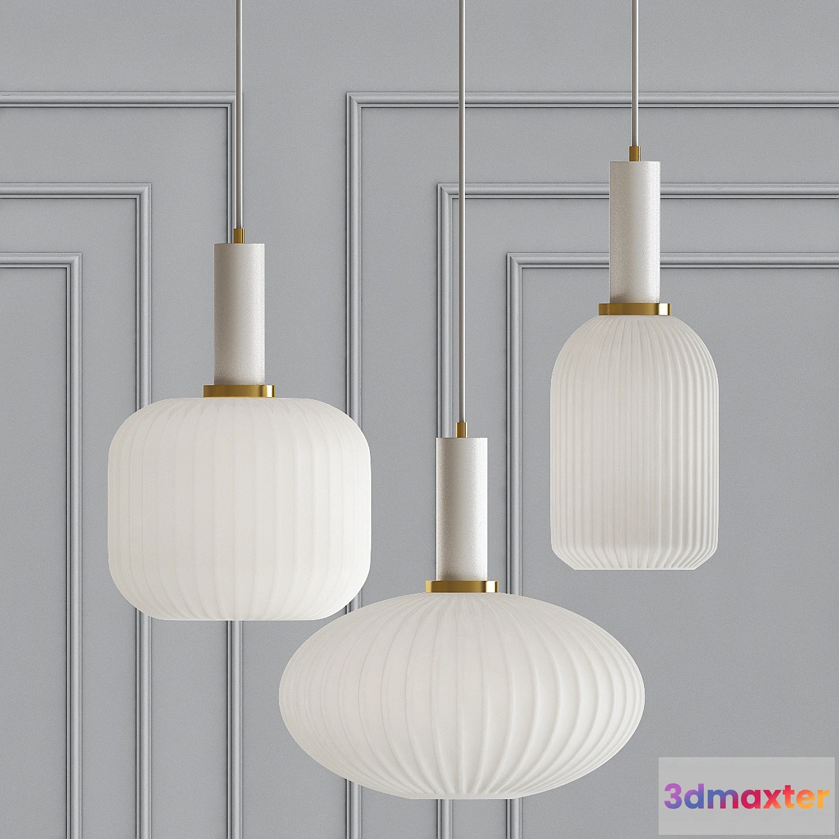 1305598 - Ferm Living chinese lantern White - No.2 3D Max