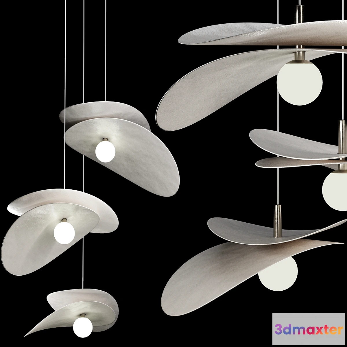 1308582 - Luciole Ceramic Pendant Light by La Vie - No.2 3D Max