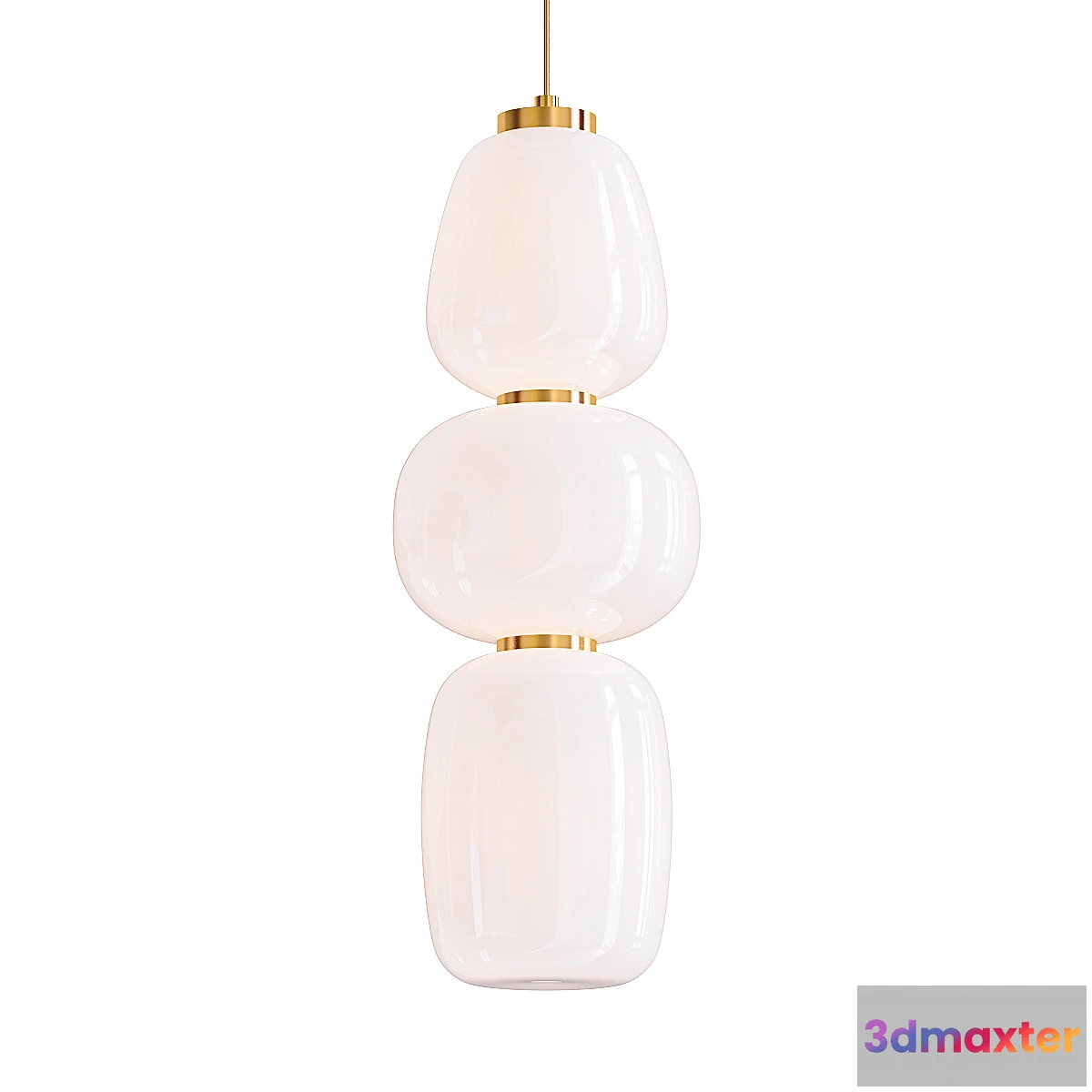 1308933 - Lampion Triple Stacked Pendant 3D Max