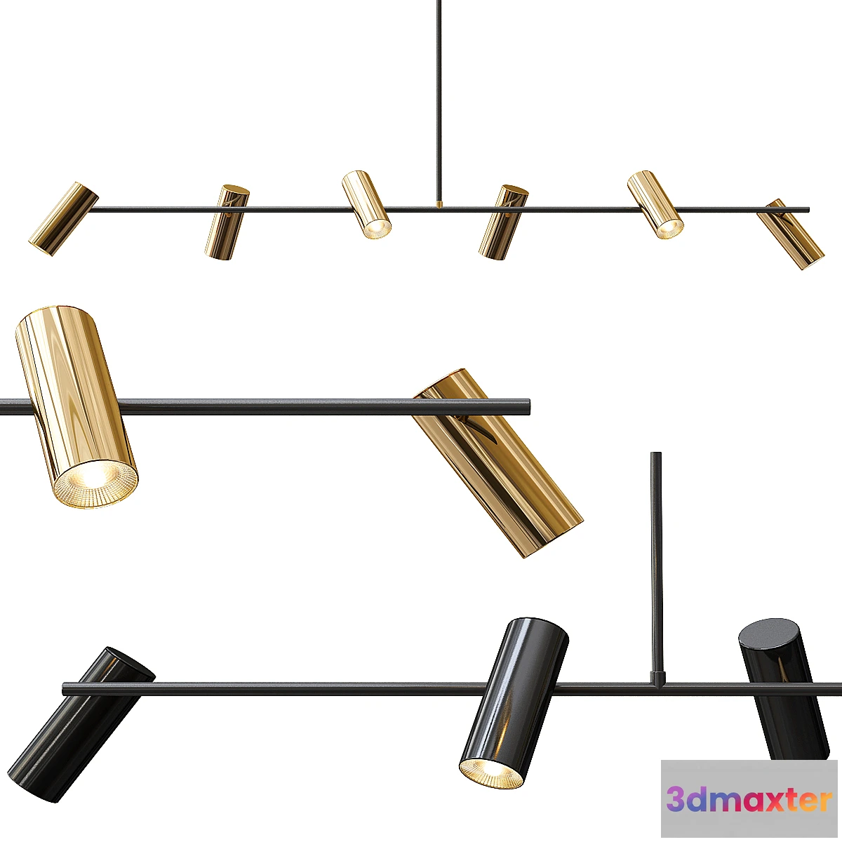 1309091 - Obie Diner Pendant 6 Light 3D Max