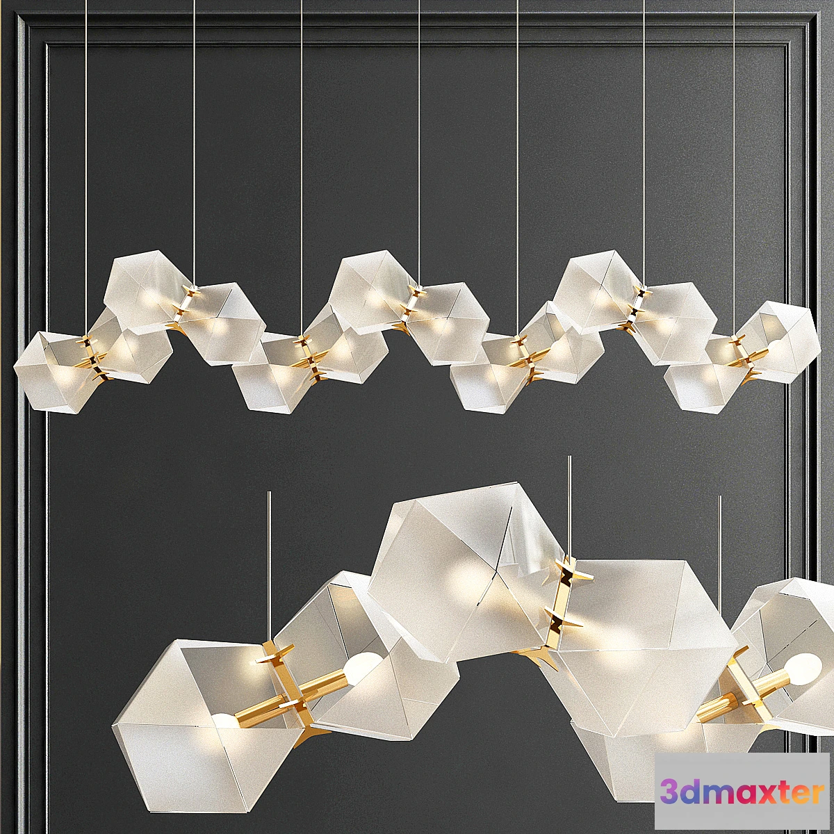 1309423 - Welles long chandelier 3D Max