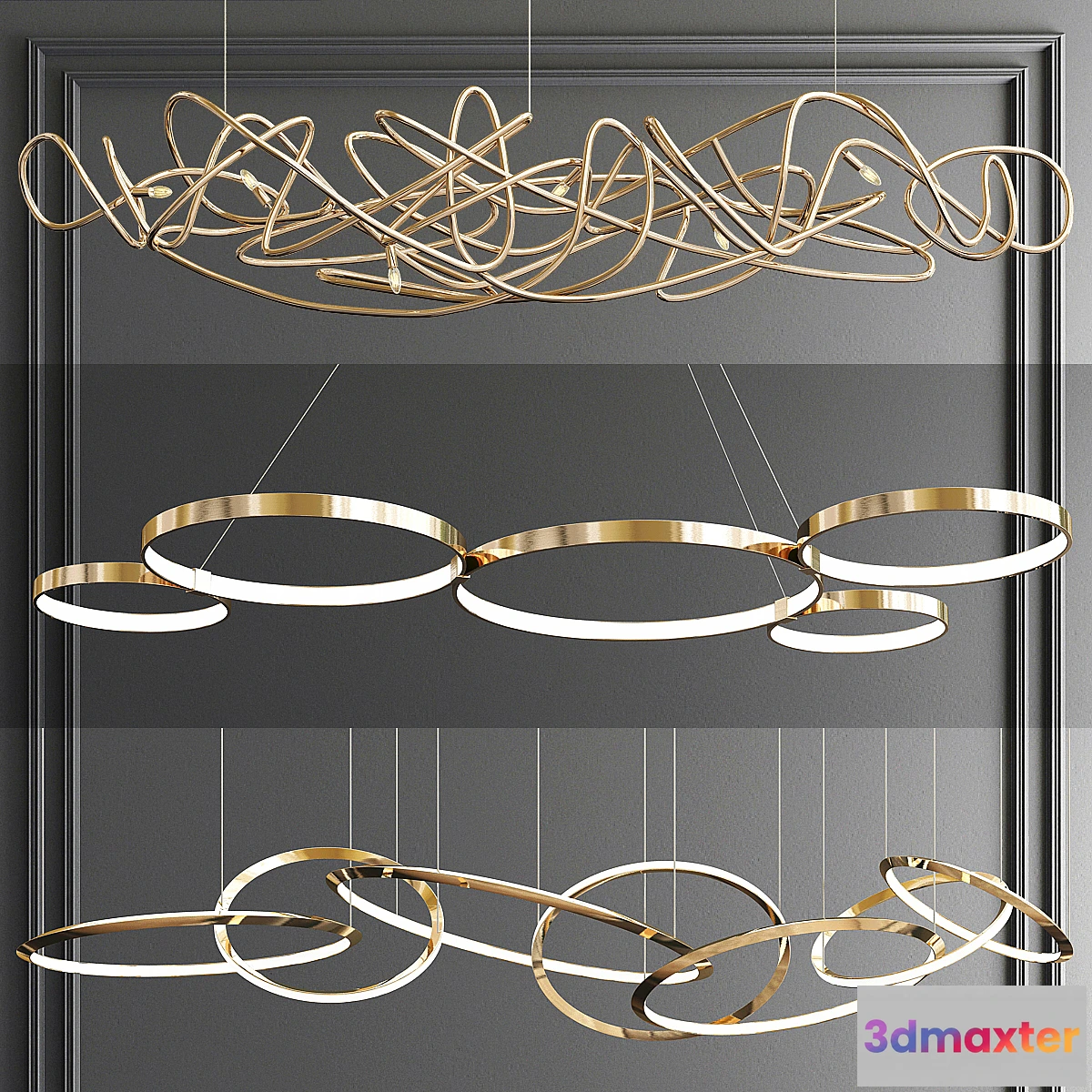 1310757 - Terzani Oracle Capella Rings - 3 type 3D Max