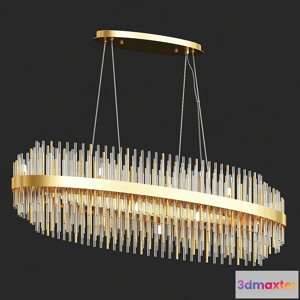 1310852 - Odeon Light Ida Oval Chandelier 3D Max