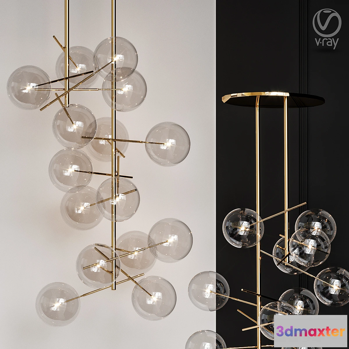 1310897 - Gallotti & Radice Bolle Pendant Light by Massimo Castagna 3D Max