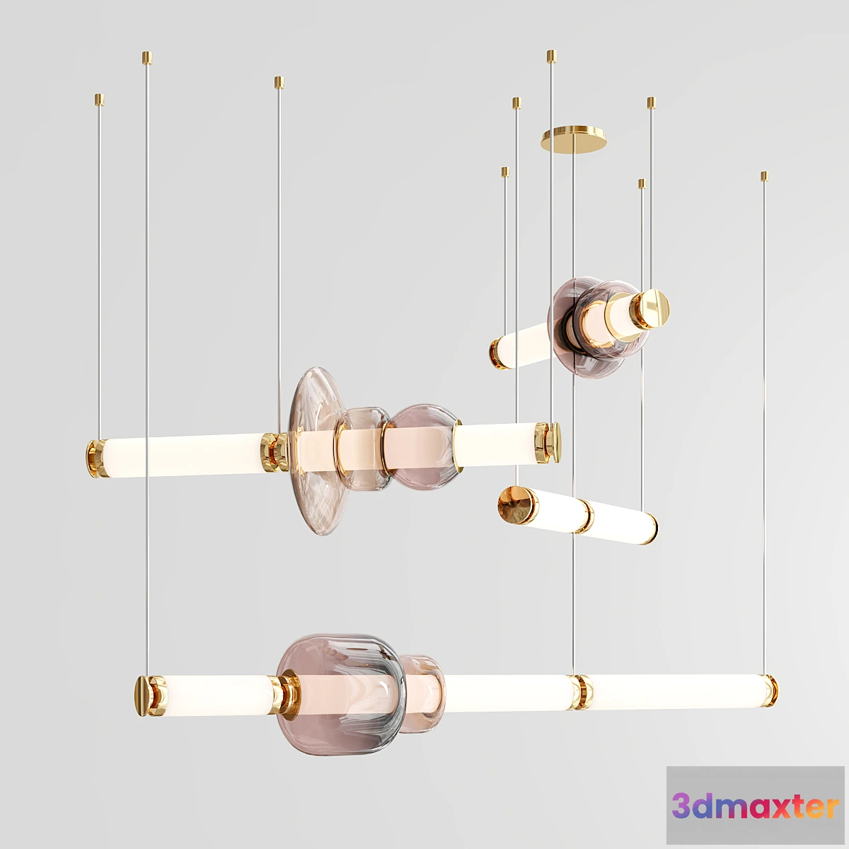 1311148 - Luna chandelier 3 tier 3D Max