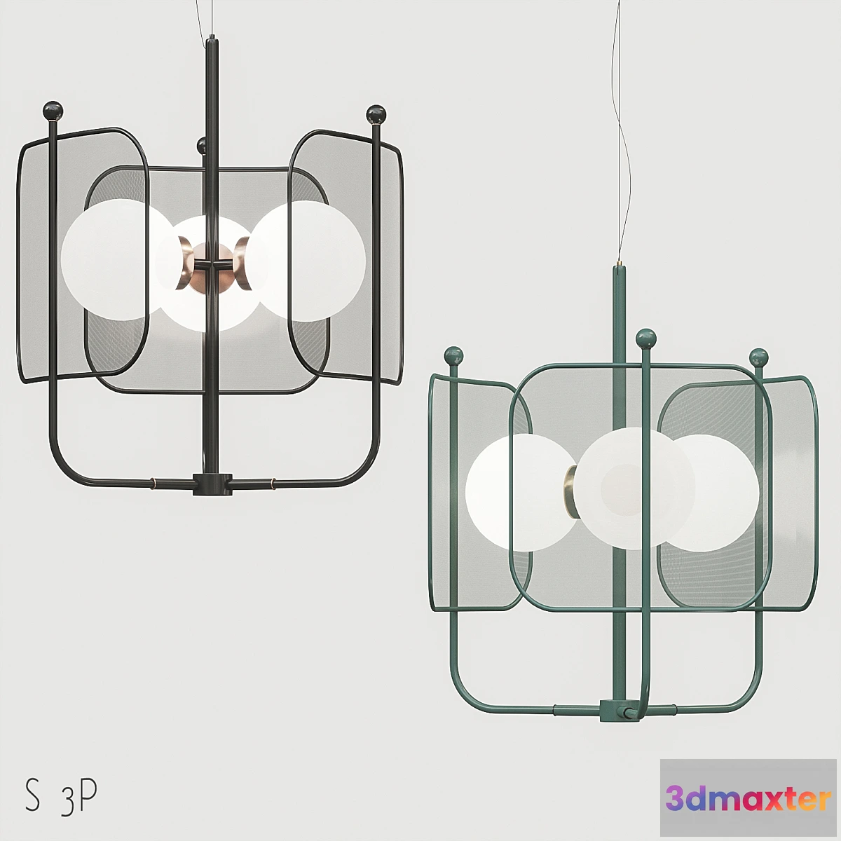 1311567 - Masiero Papilio S 3 P Chandelier - No.2 3D Max
