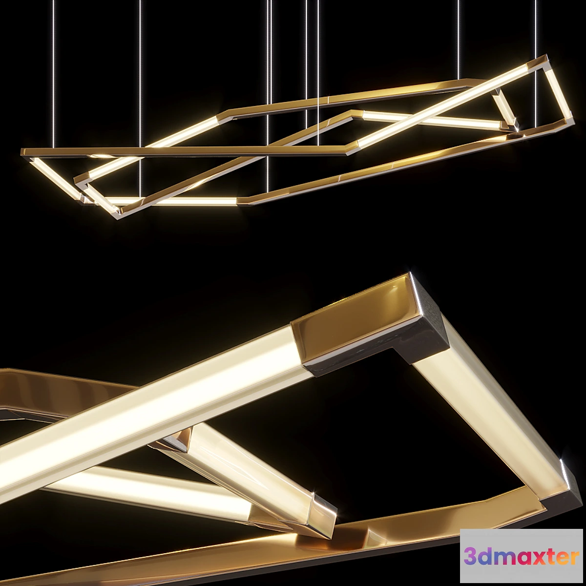 1311909 - Chandelier Asimetrique di Alessandro 3D Max