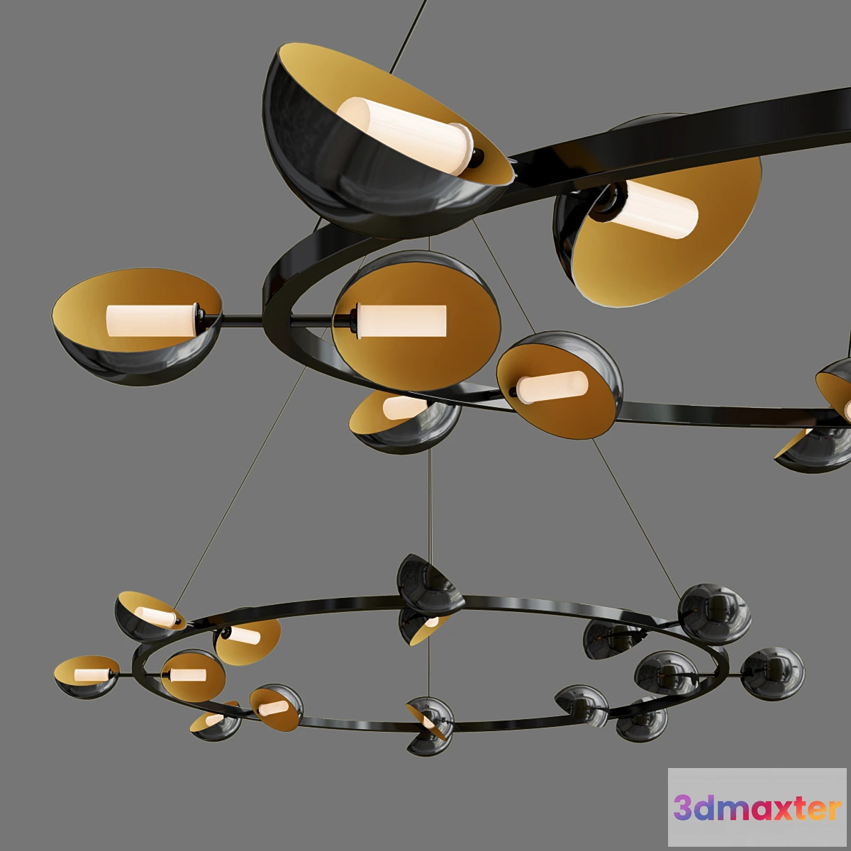 1312115 - JBS Avion Round 16 Light Chandelier - No.2 3D Max