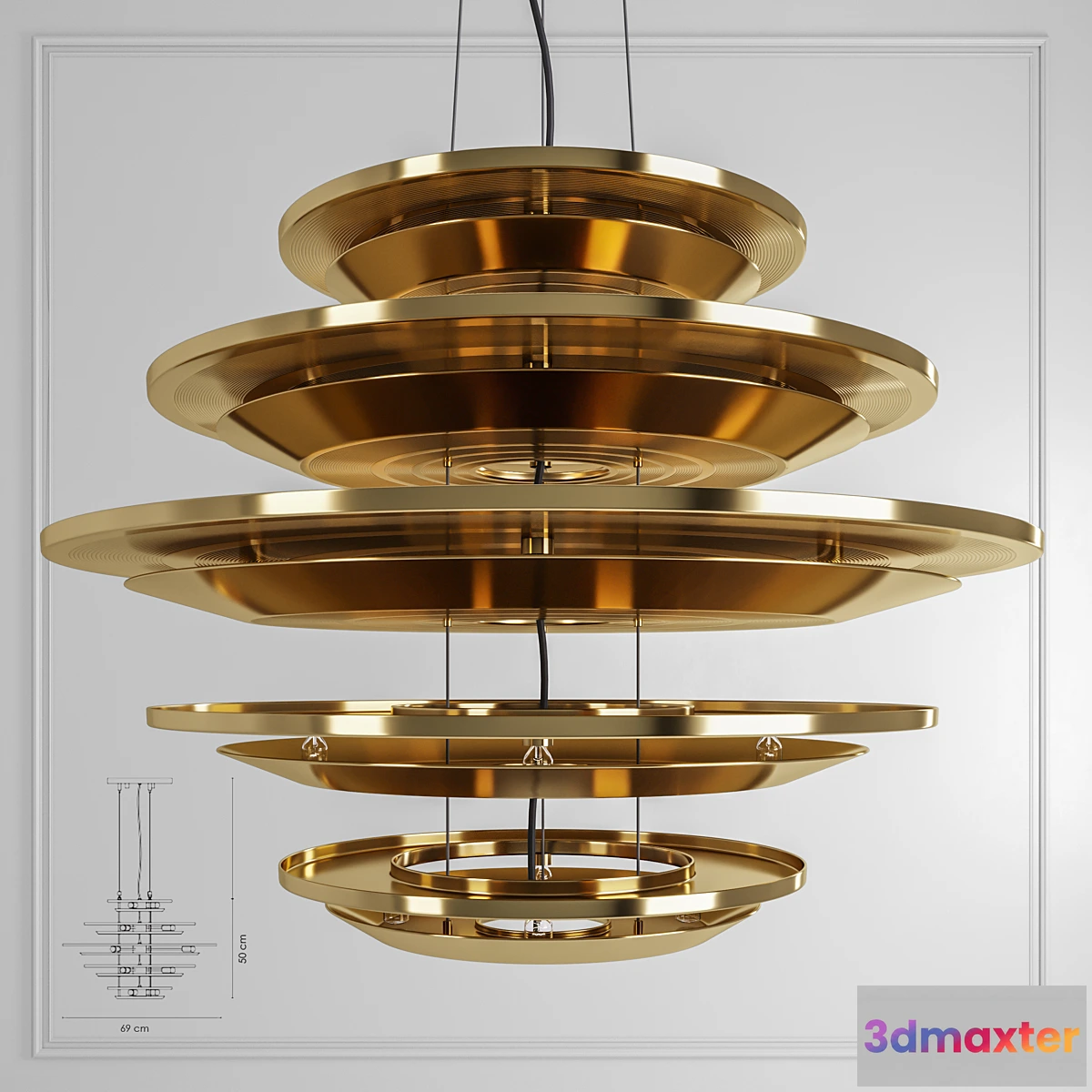 1312607 - Delightfull HENDRIX chandelier 3D Max