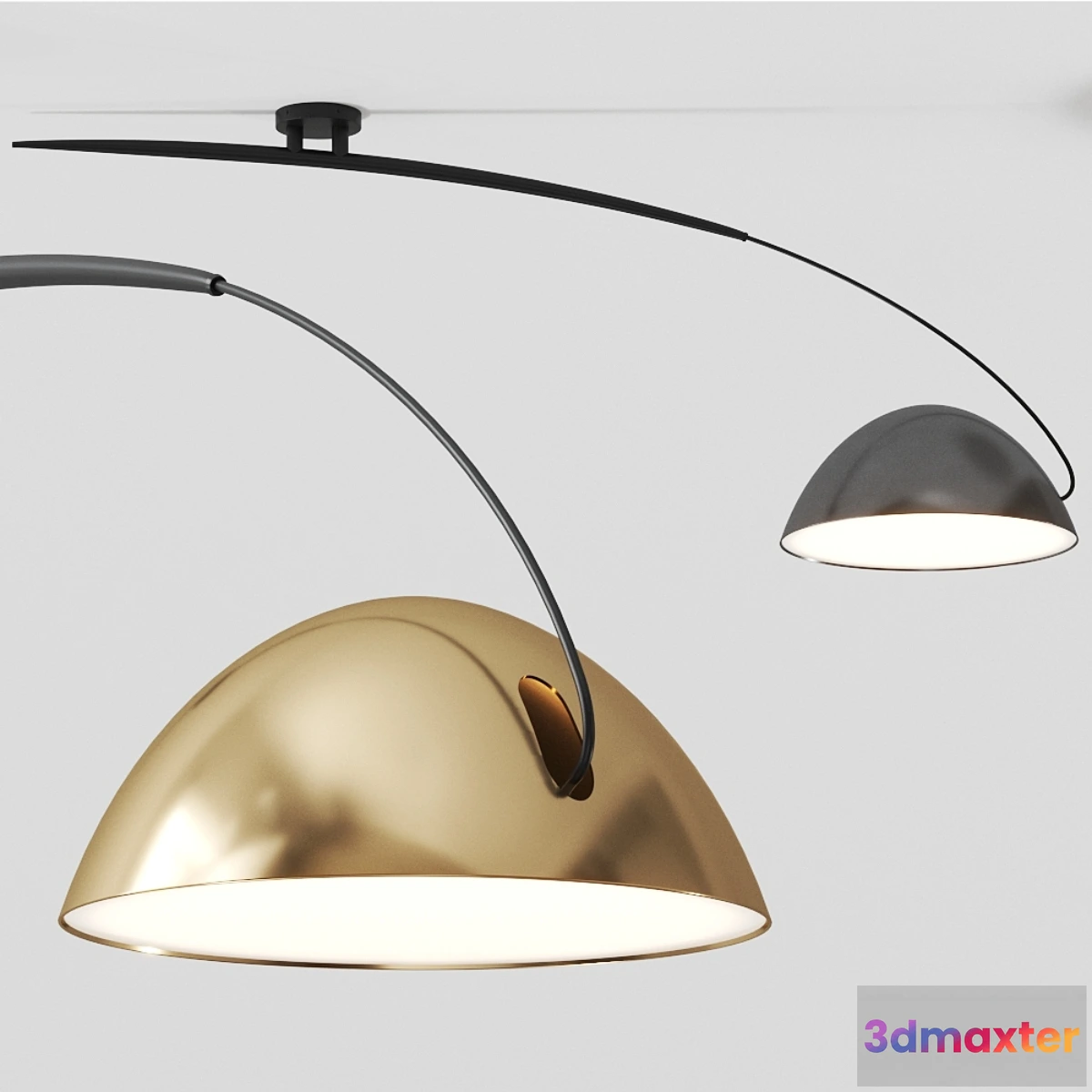 1312755 - Pluma T-2955 flushmount by Estiluz Ceiling lamp - No.2 3D Max