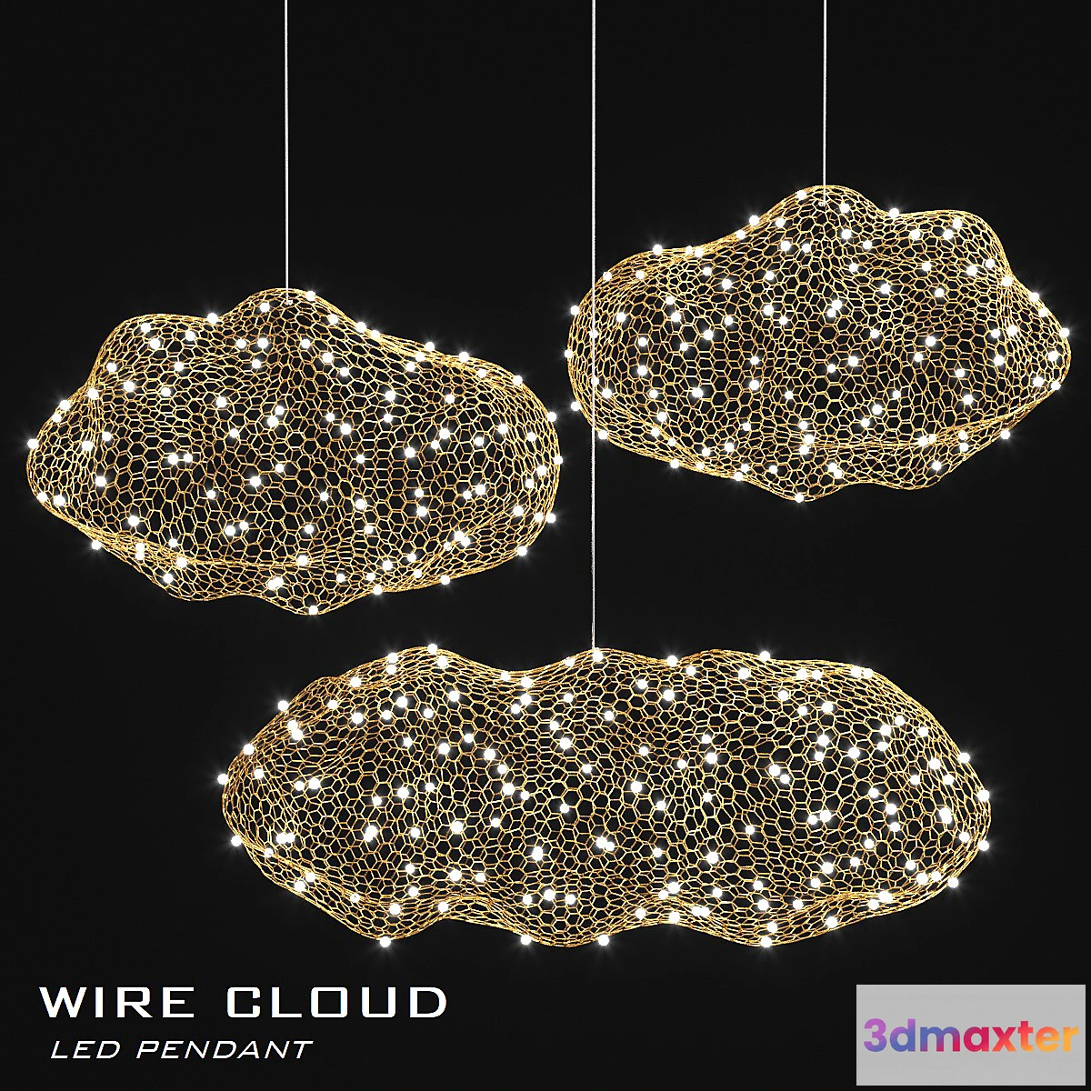 1313027 - Led cloud pendant 3D Max