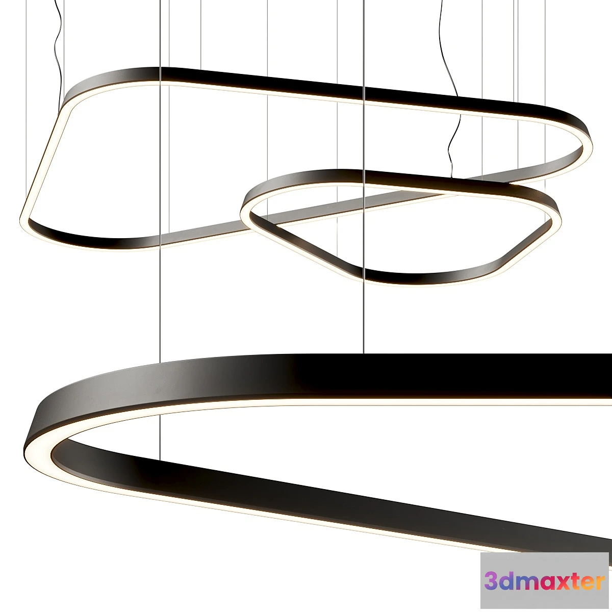 1313221 - Leds C4 Geometric Triangle Pendant Lamps 3D Max