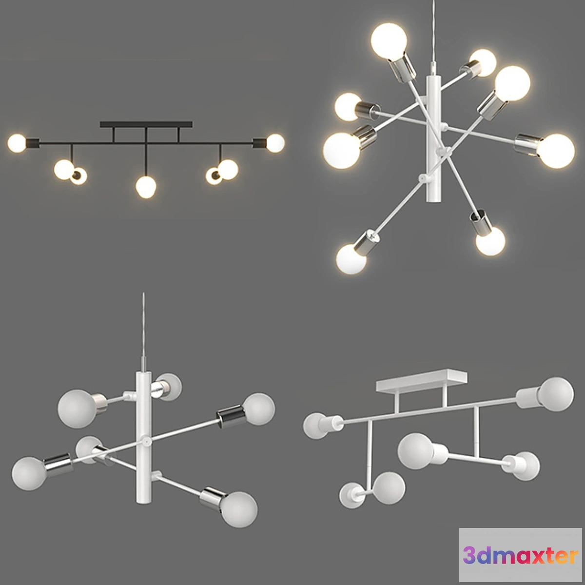 1313411 - Eglo chandelier set. 3D Max