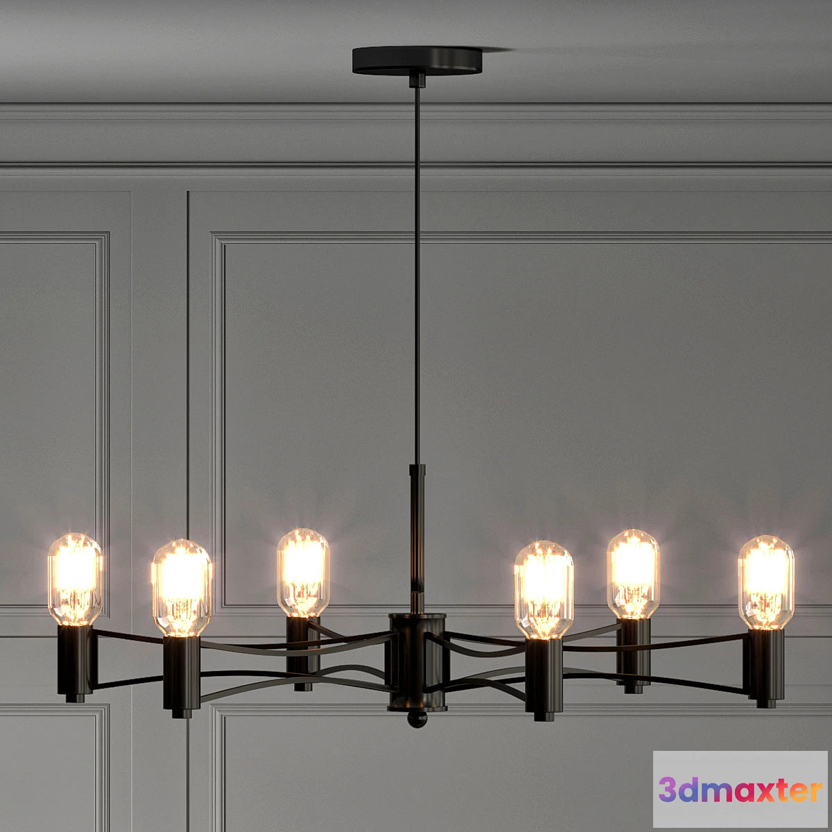 1314258 - Loft Droplet Chandelier 6 3D Max