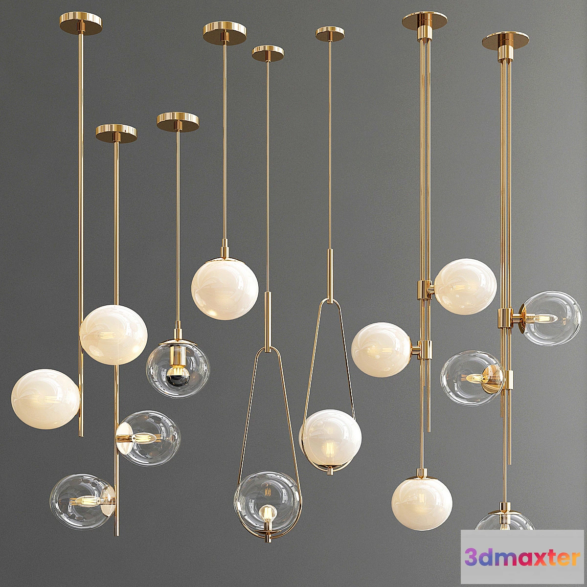 1314975 - Four Hanging Lights_31 Exclusive 3D Max
