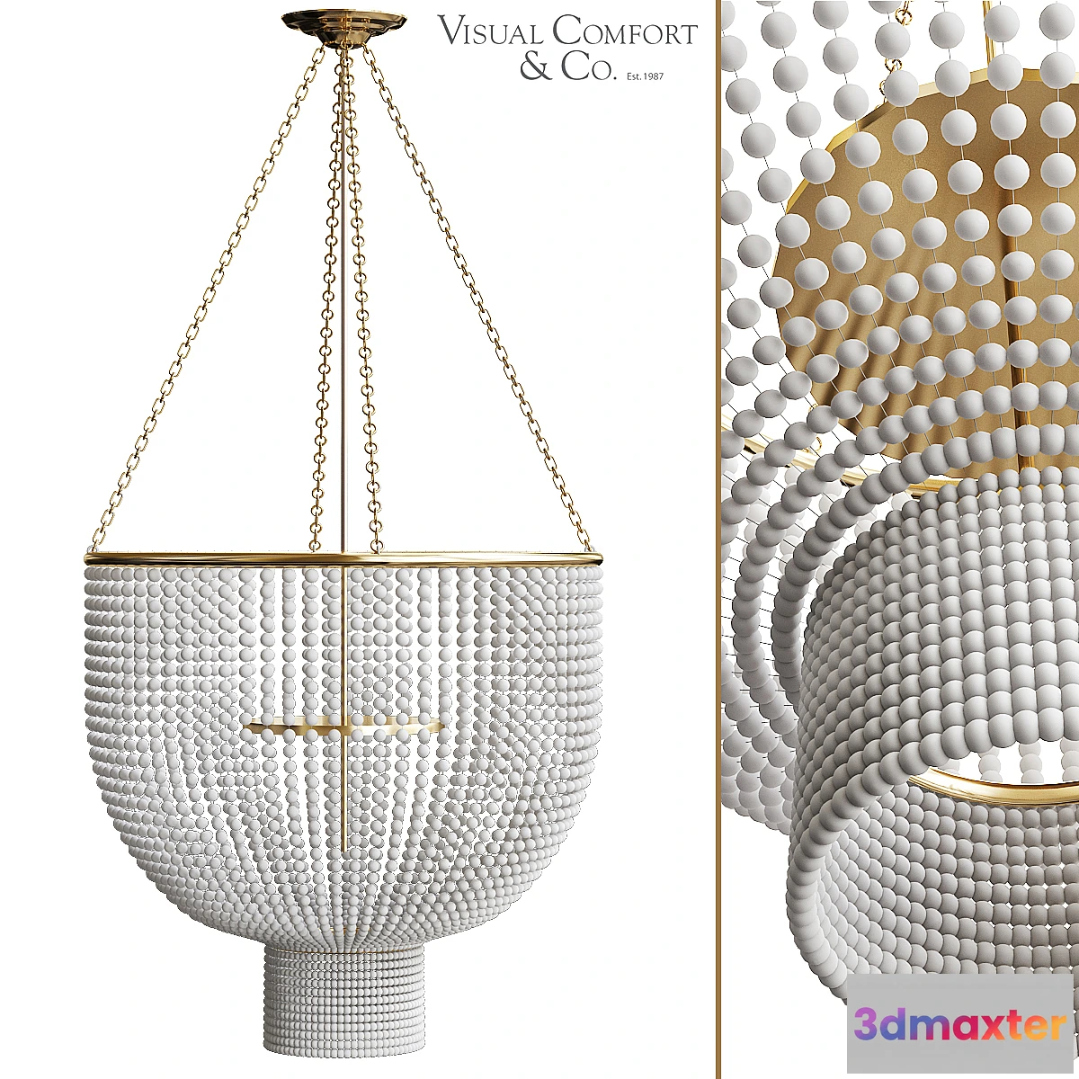 1315208 - Jacqueline Two-Tier Chandelier by Visual Comfort 3D Max