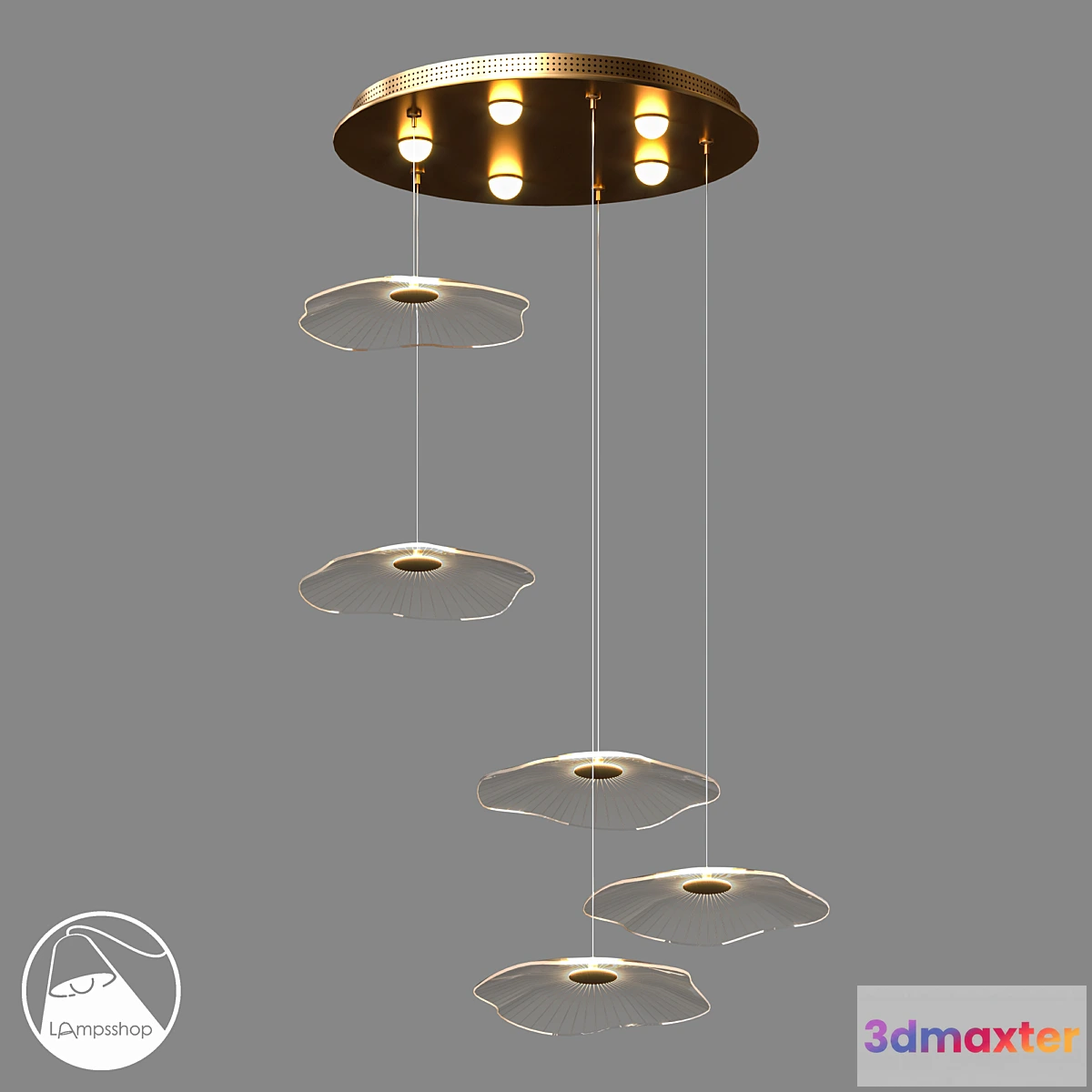 1316331 - LampsShop.ru L1362 Chandelier Jellyfish 3D Max