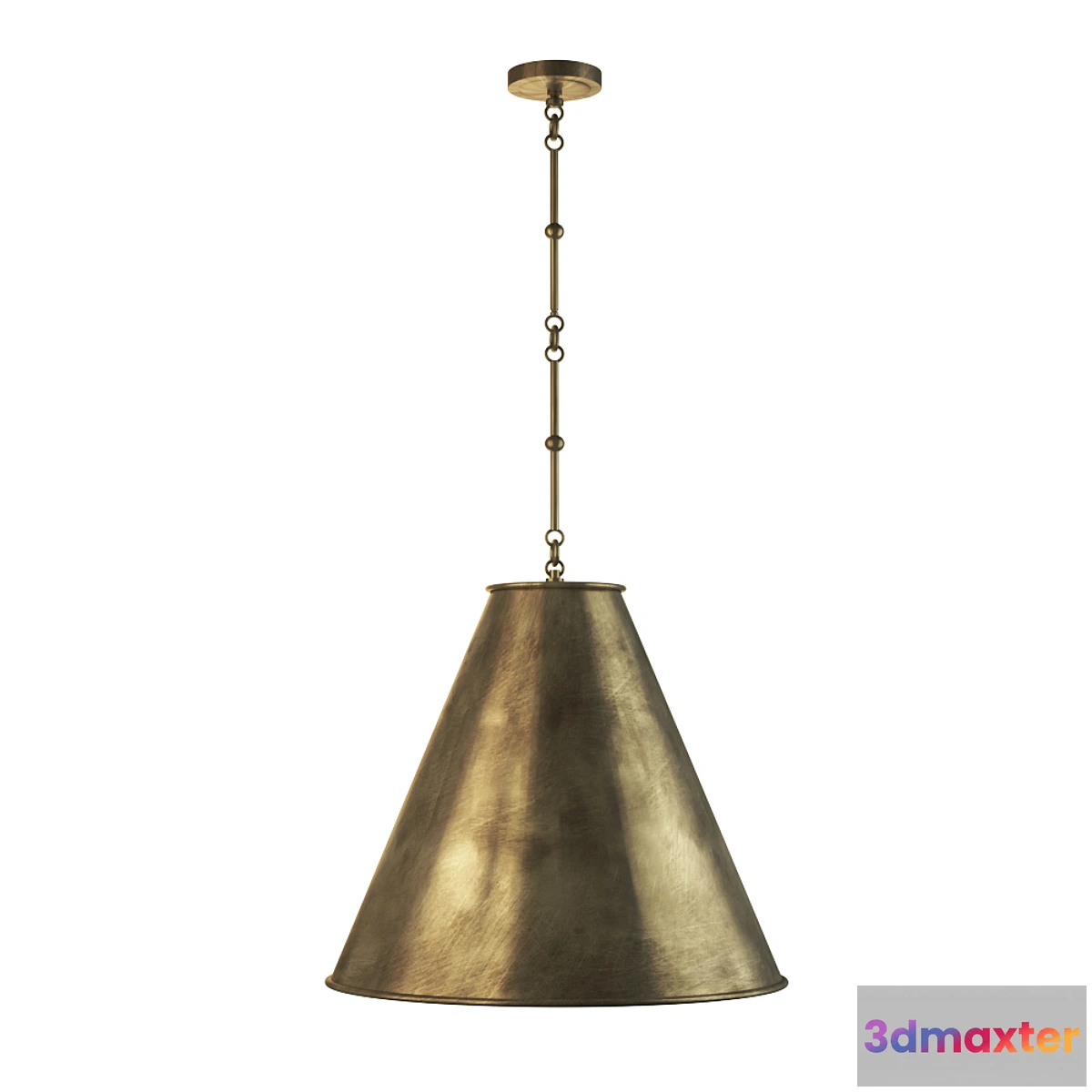 1317280 - Thomas OBrien Goodman Hand-Rubbed Antique Brass 3D Max