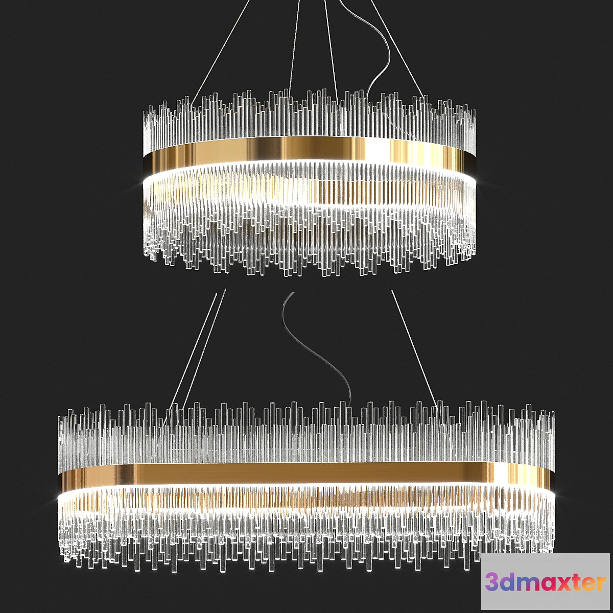 1317309 - Collection Luminaire crystal chandelier 3D Max