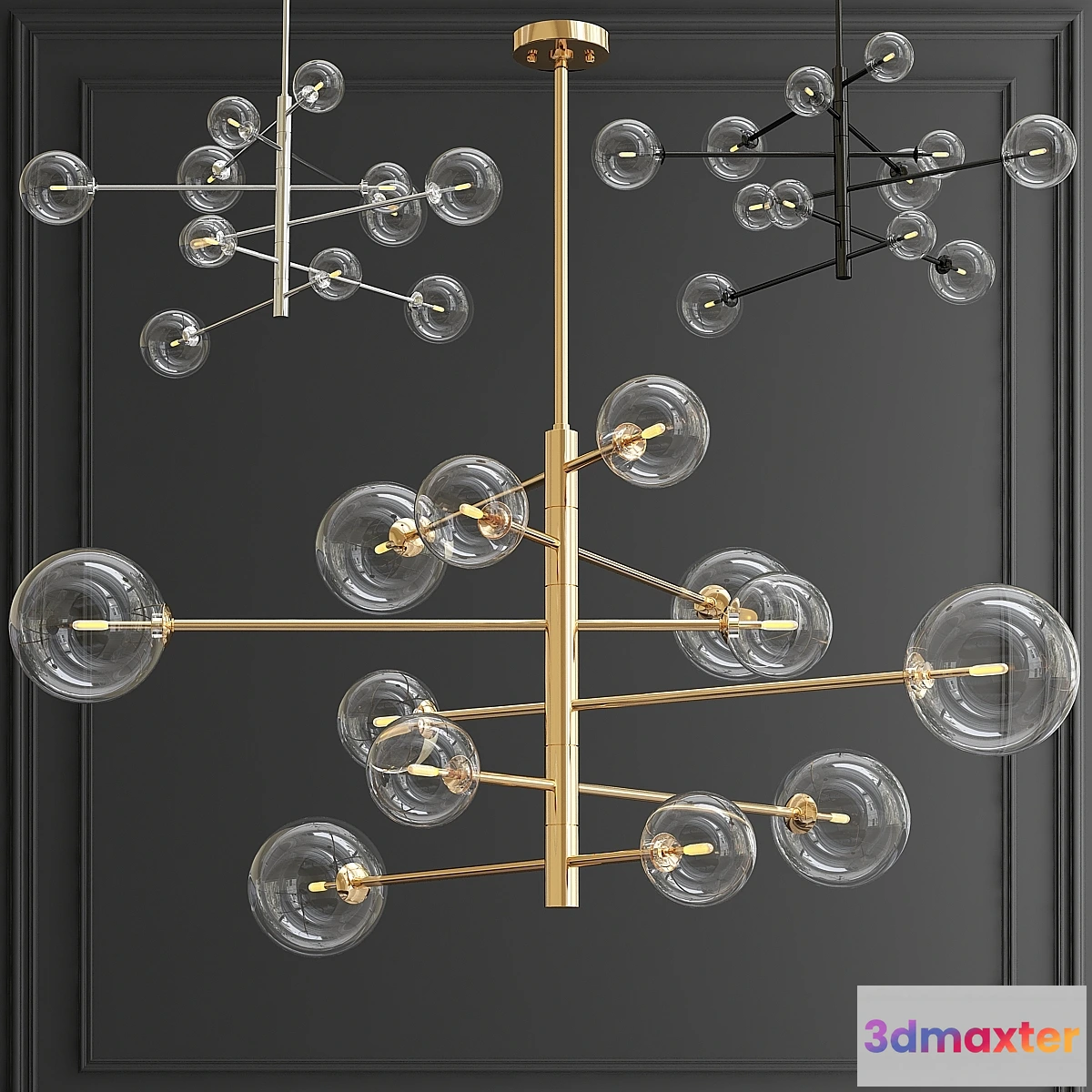 1317576 - Chandelier Chandelier Argento L 3D Max