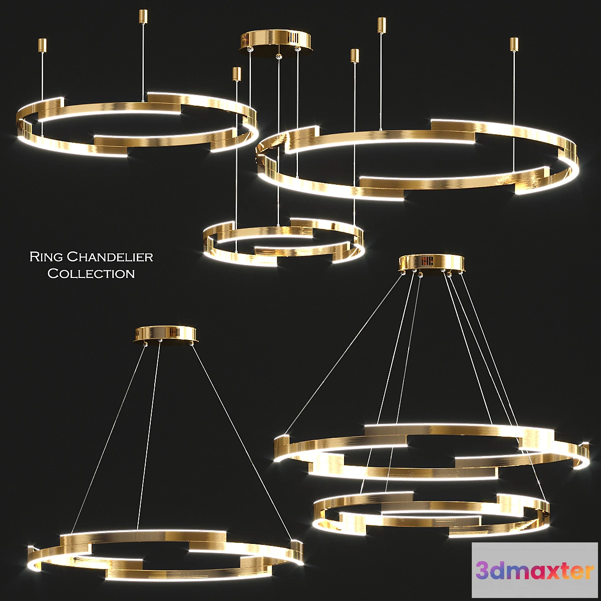 1318118 - Ring chandelier collection 3D Max