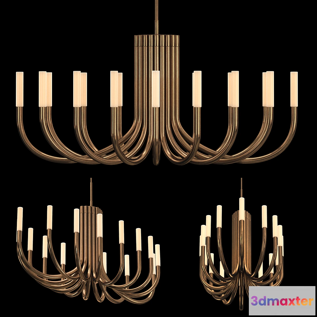 1318139 - ROUSSEAU OVAL CHANDELIER 50 3D Max