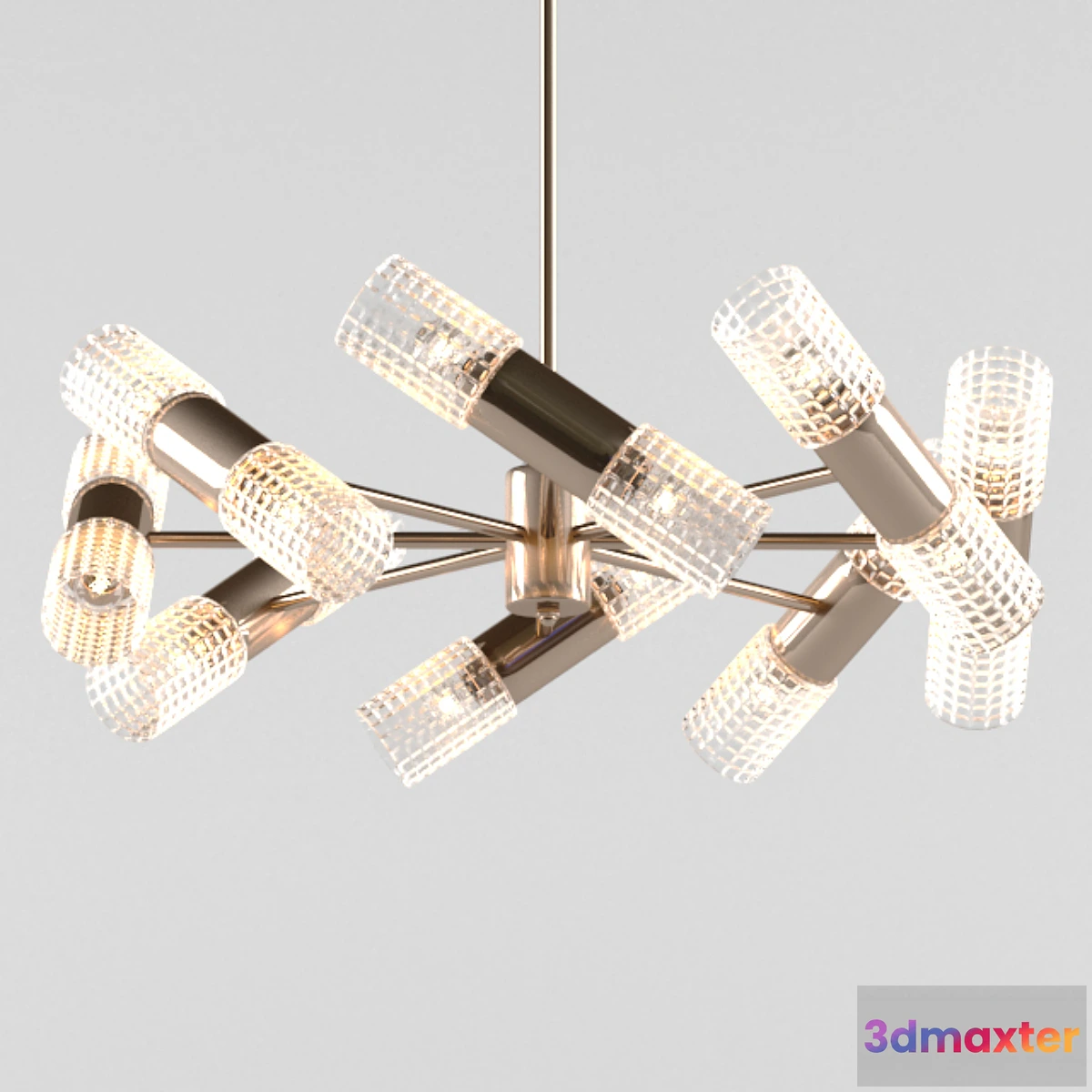 1318230 - Brass and Crystal Chandelier 3D Max