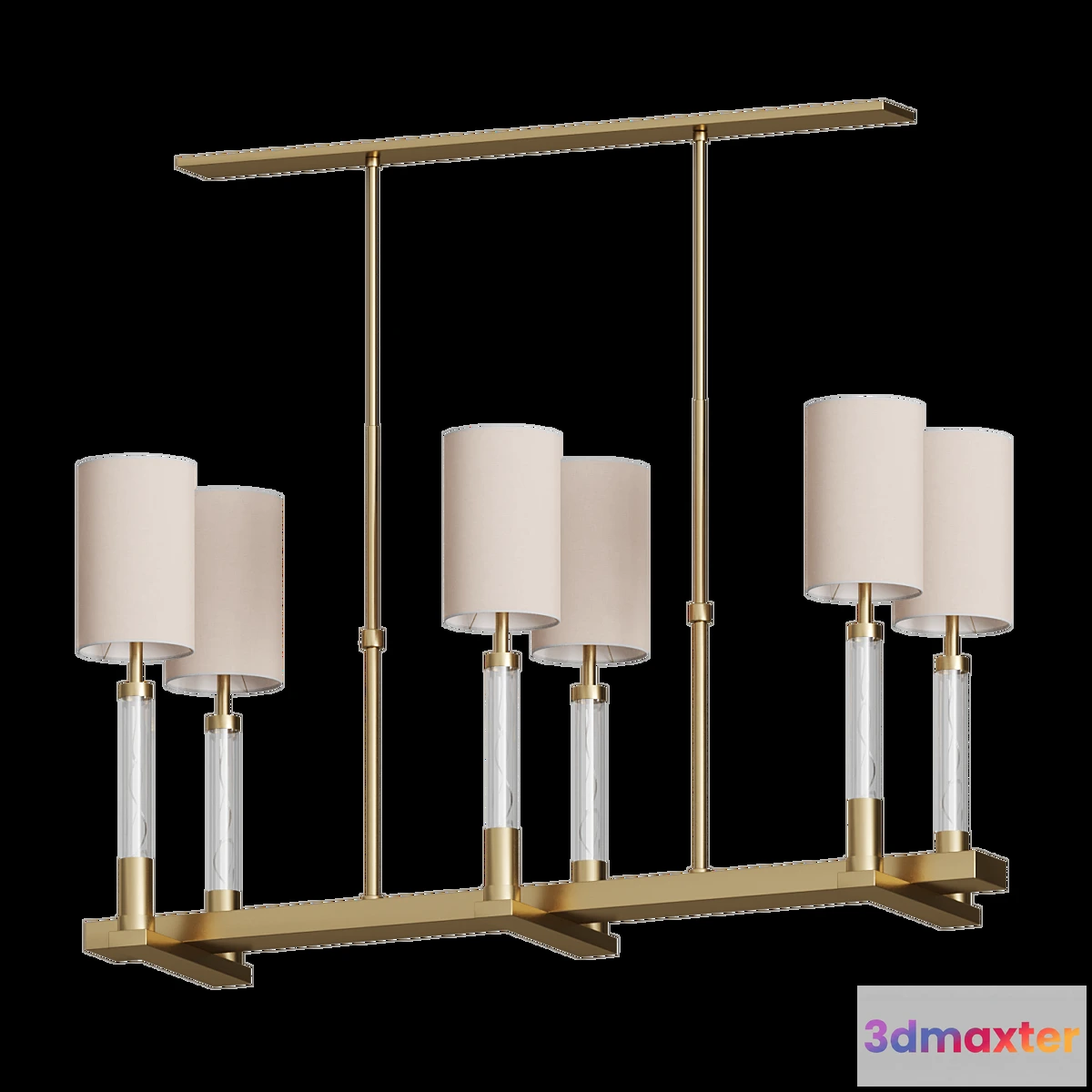 1318760 - BSA123 TRIANON CEILING LIGHT Baker - No.2 3D Max