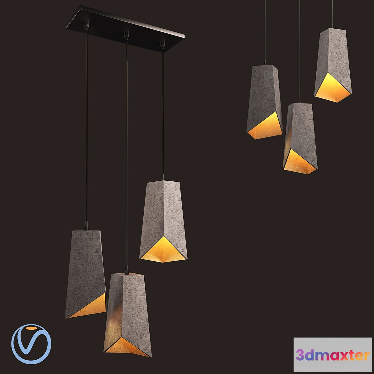 1320397 - Modern Pendent Light 3D Max