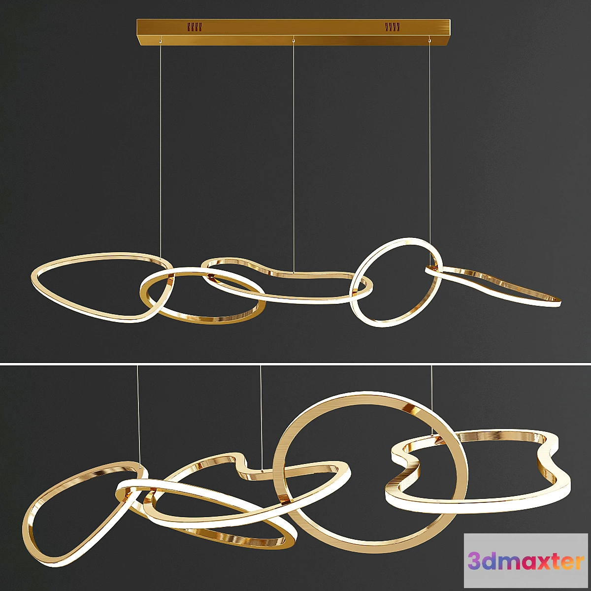 1320527 - Ilario LED Linear Suspension Light 3D Max