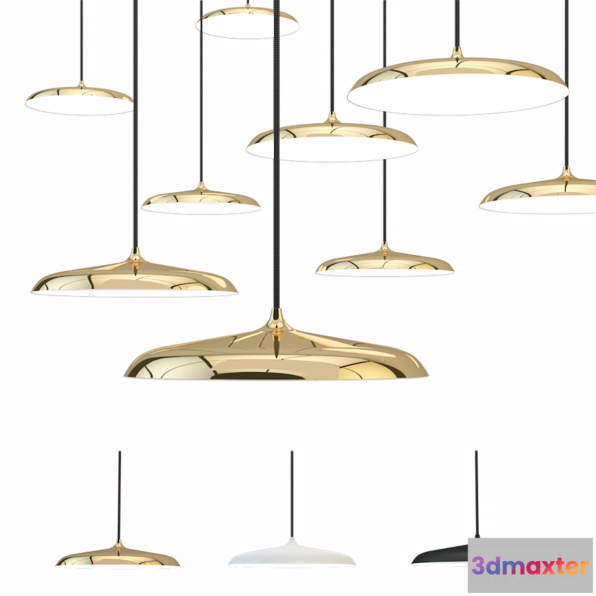 1320675 - Artist 25 pendel led kobber 3D Max