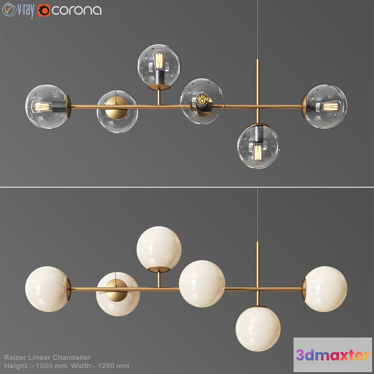 1320705 - Raizer Linear Chandelier 3D Max