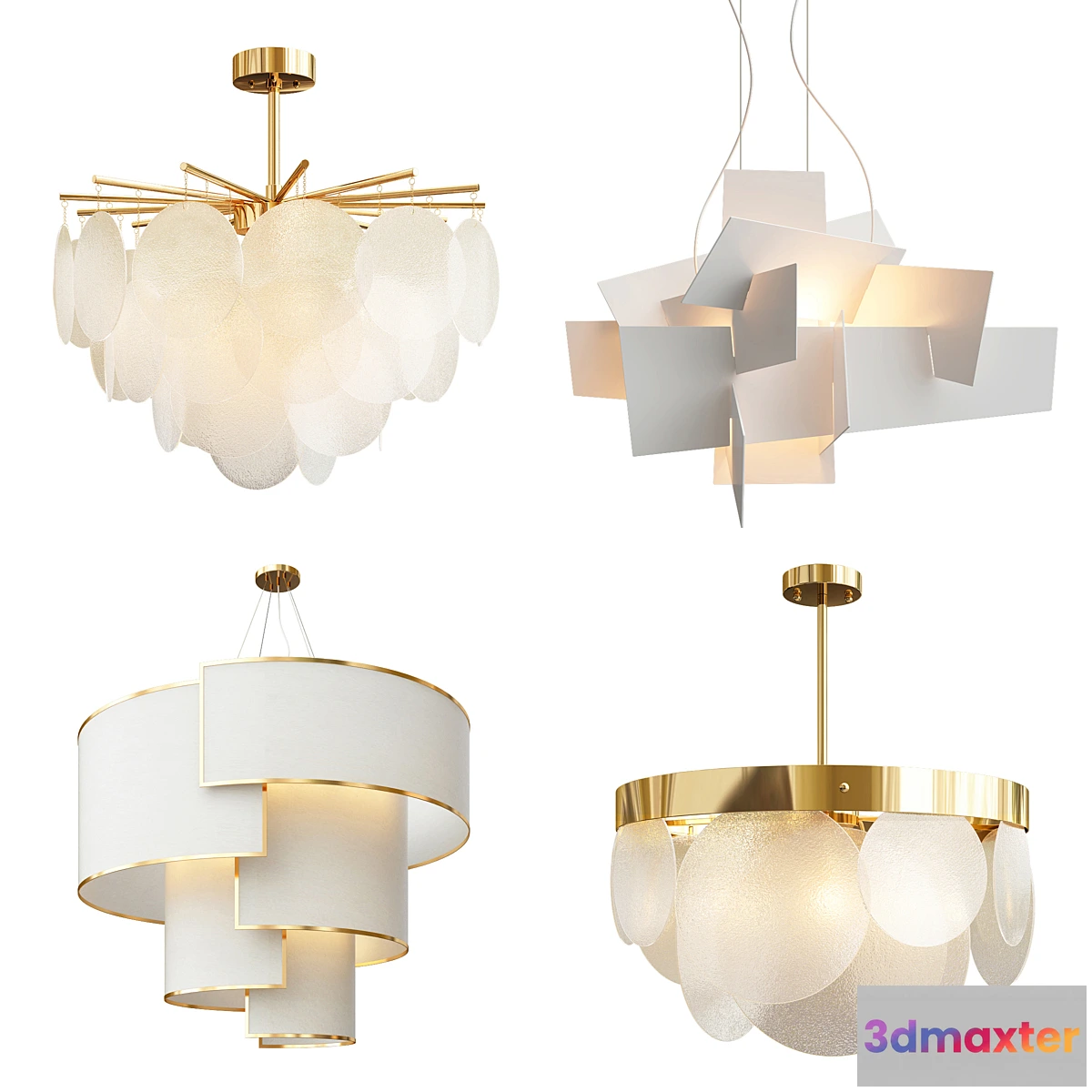 1321050 - Collection of impression chandeliers 3D Max