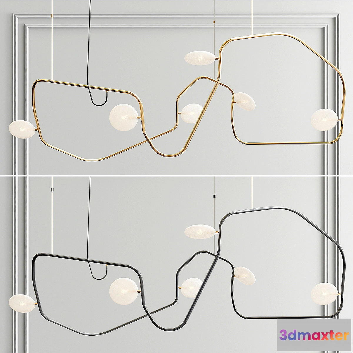 1321255 - Palindrome 6 Light LED Chandelier 3D Max