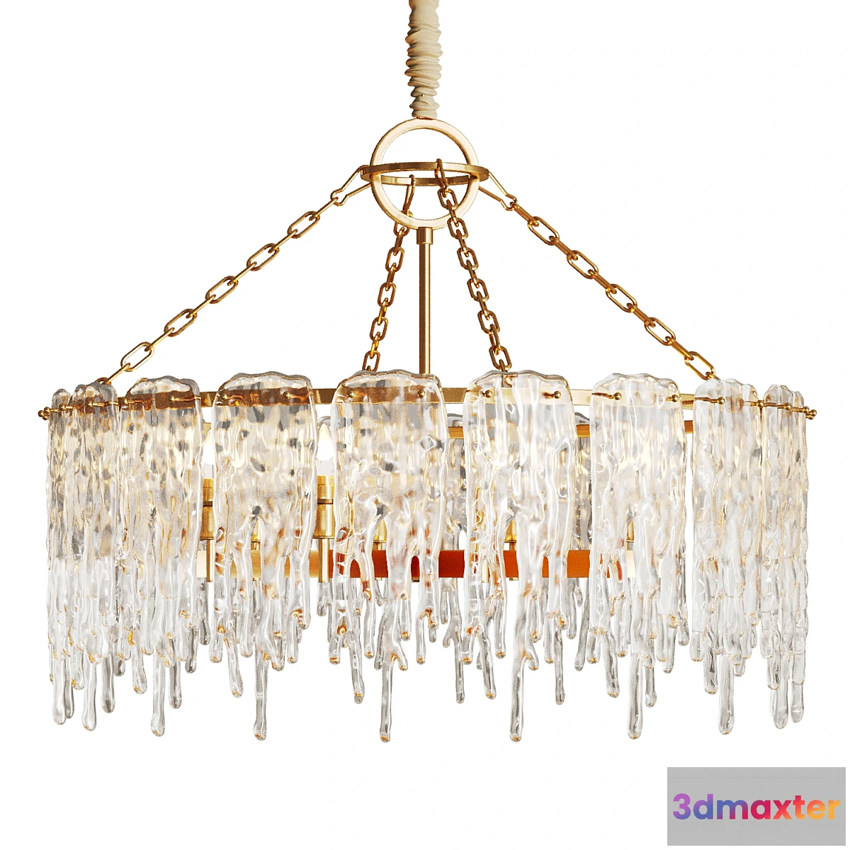 1321340 - Chandelier with ice plates SPRING Ø80 3D Max