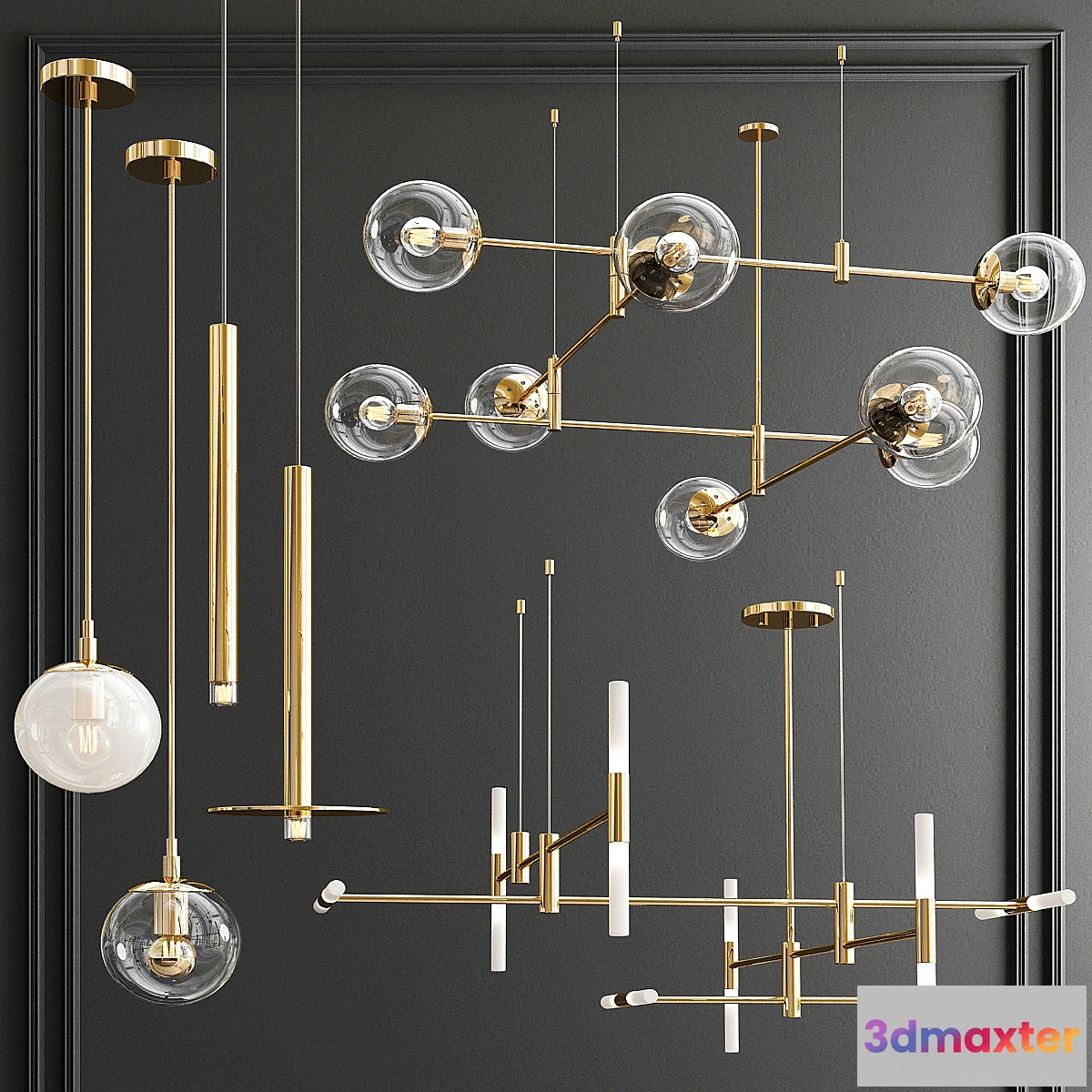 1322148 - Chandelier & Pendant collection_3 3D Max