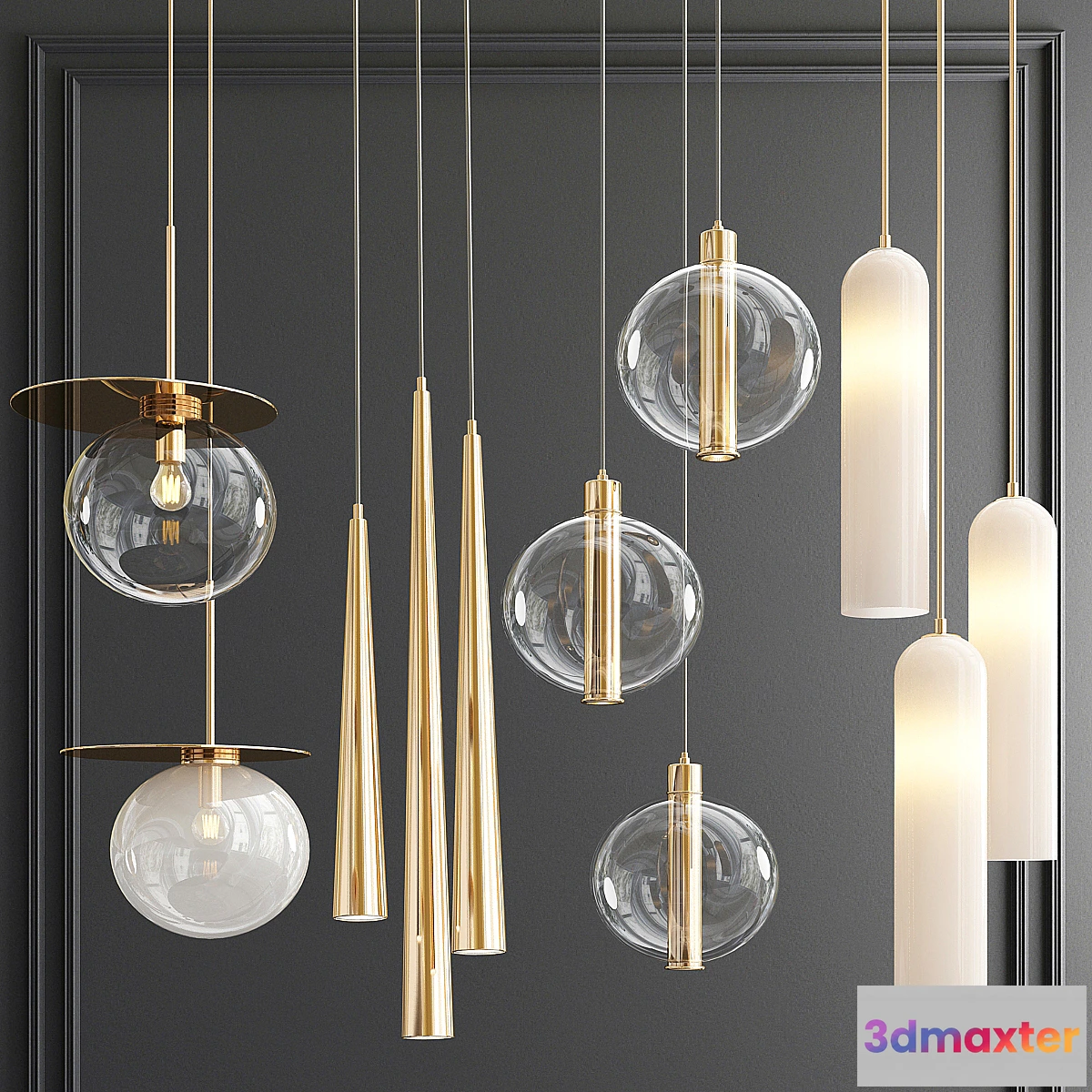 1322490 - Four Hanging Lights_62 3D Max