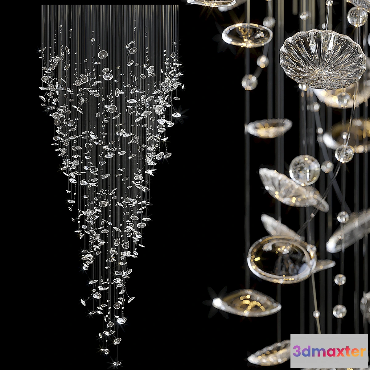 1323987 - Chandelier Light Vargov - Fiber - No.2 3D Max