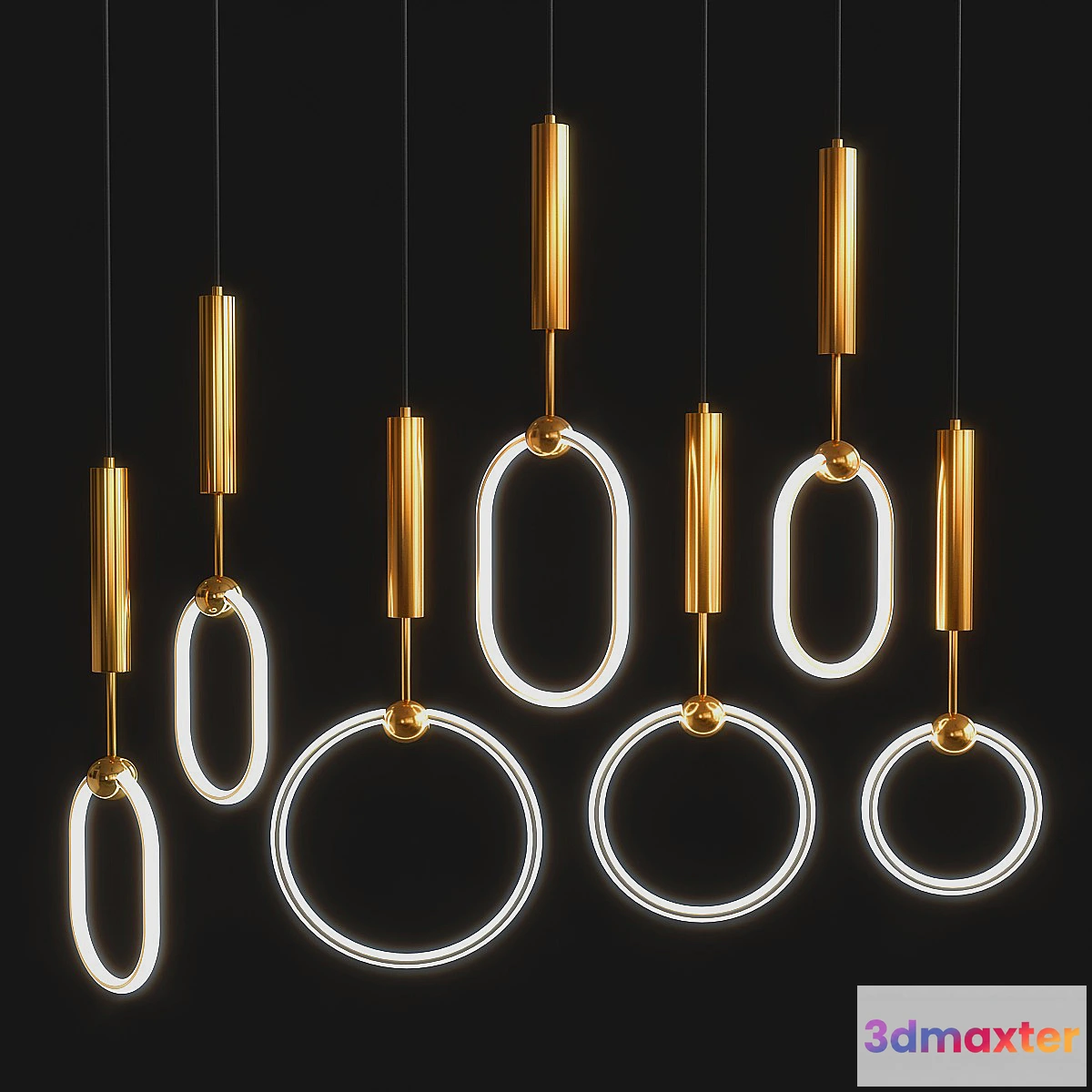 1324204 - Glowing RING Suspension 3D Max