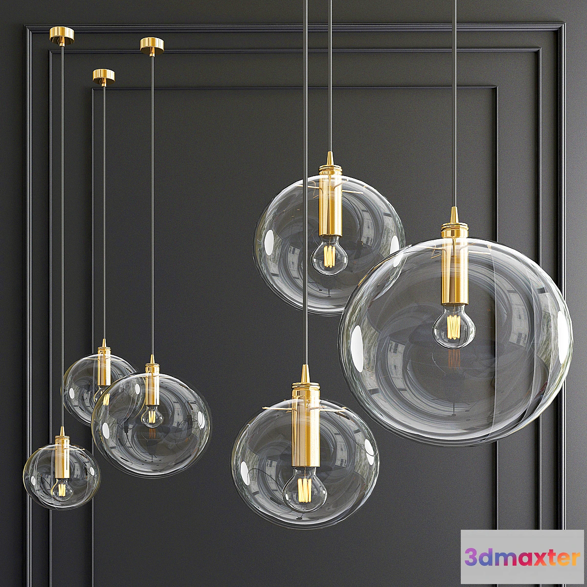 1325352 - Glass ball pendant 3D Max