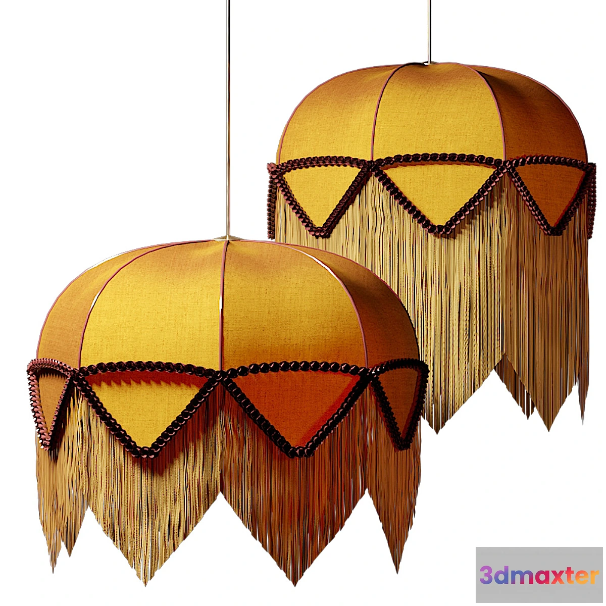 1325742 - Retro lampshade fabric with muslin 3D Max