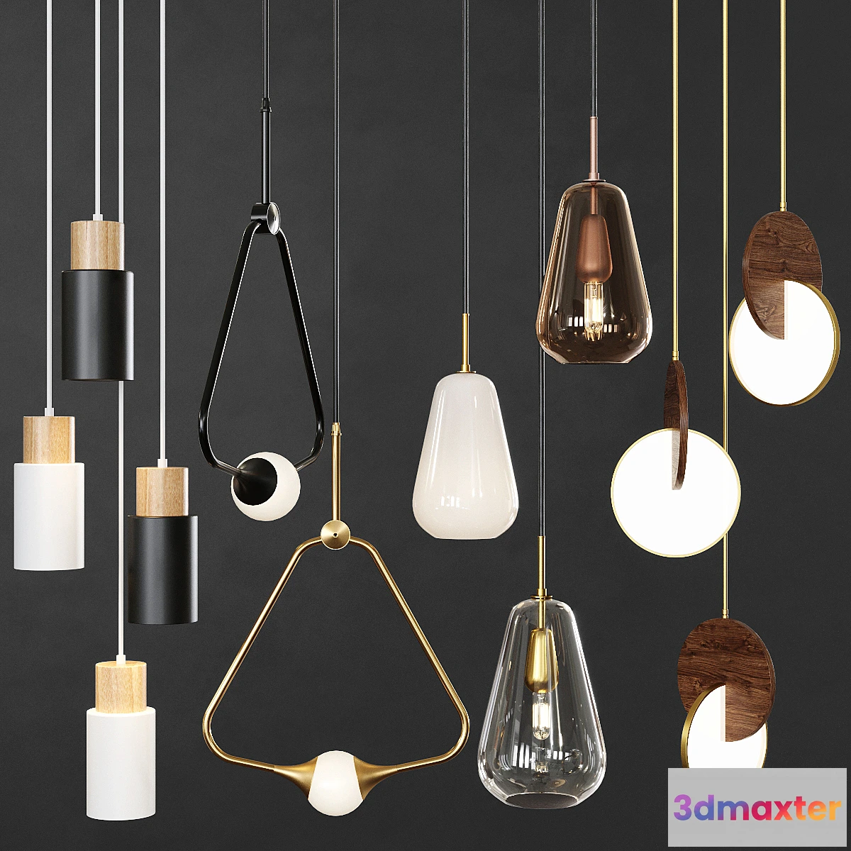 1326480 - Pendant lights set 048 3D Max