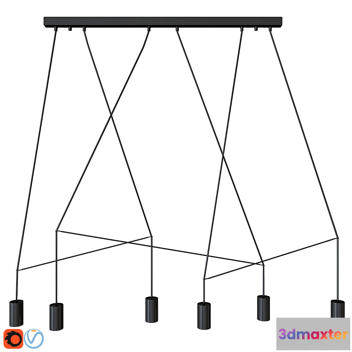 1326913 - Nowodvorski IMBRIA BLACK 9675 3D Max