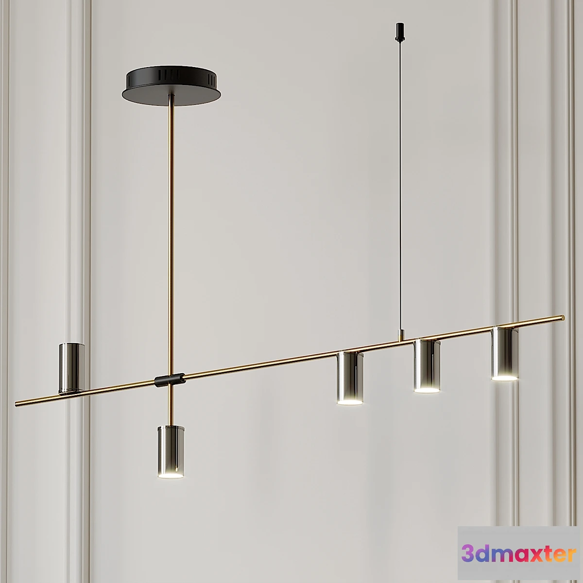 1327158 - Nordic Light Luxury Long Chandelier 3D Max