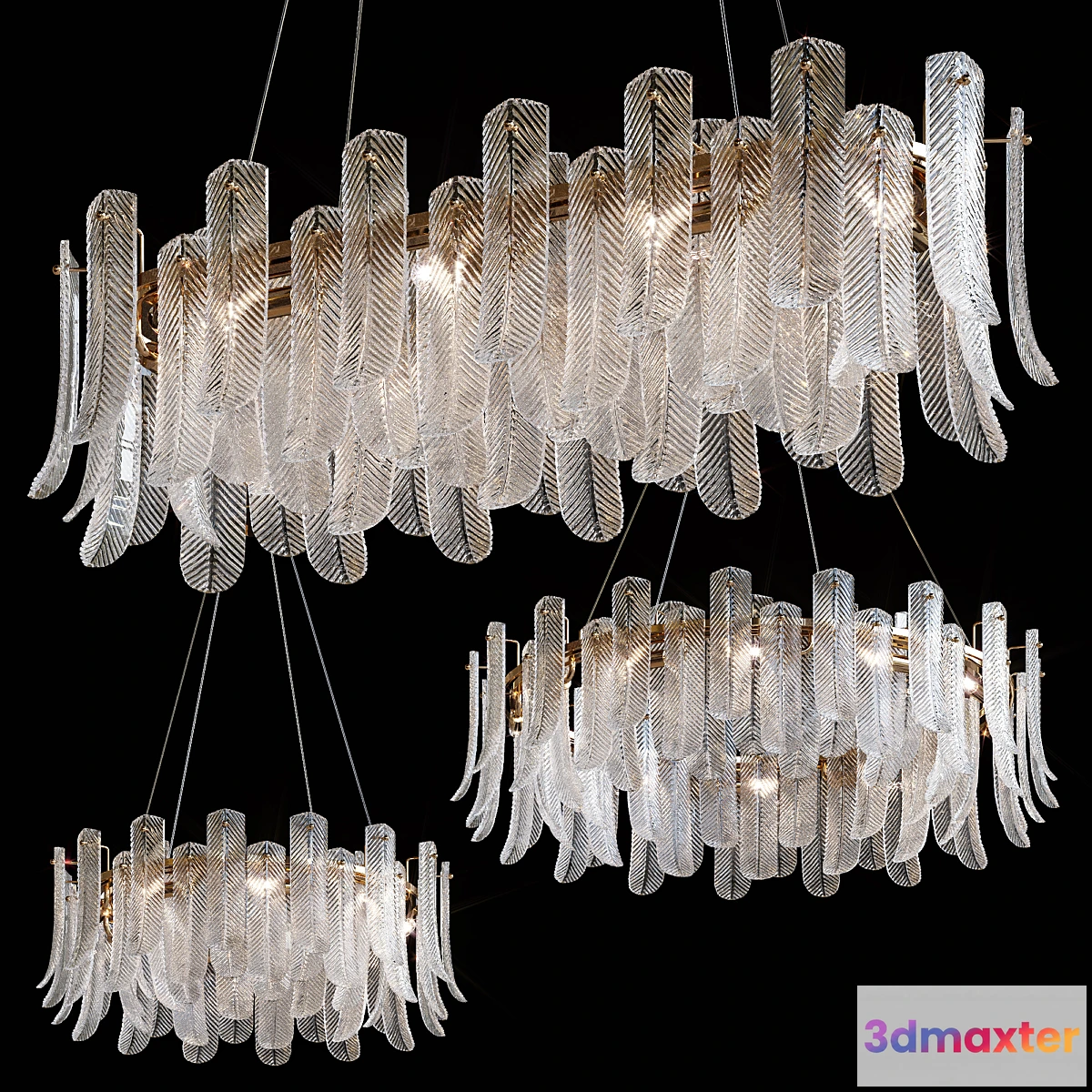 1327172 - Hanging chandeliers SELVAR by Lampatron - No.2 3D Max