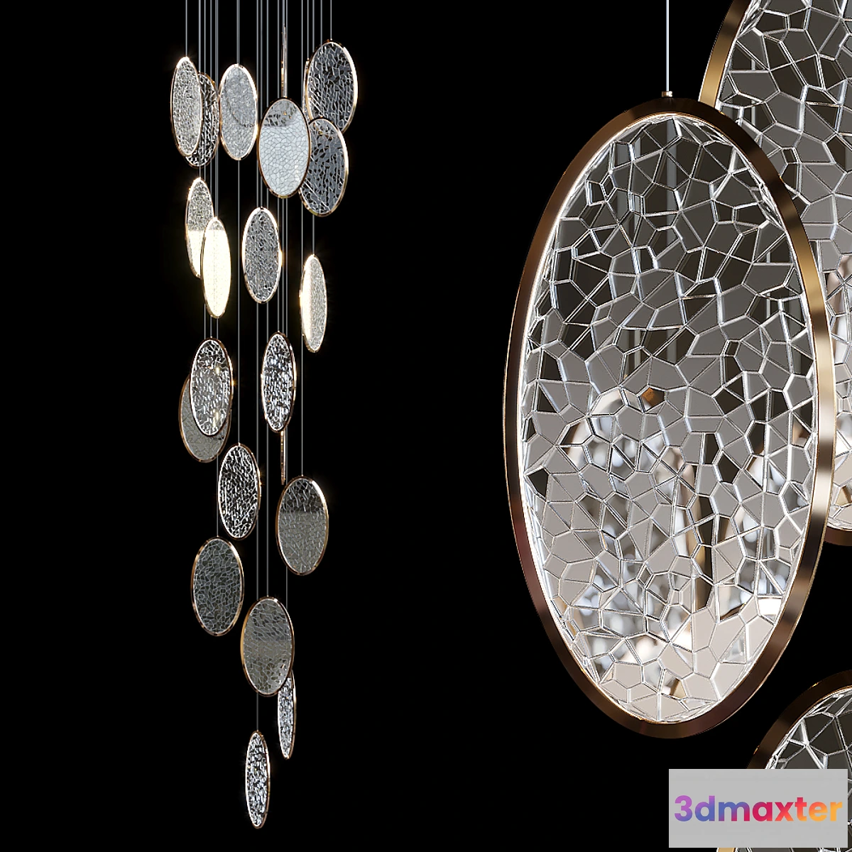 1327250 - Pendant lamp Vargov Design - Stained Glass 3D Max