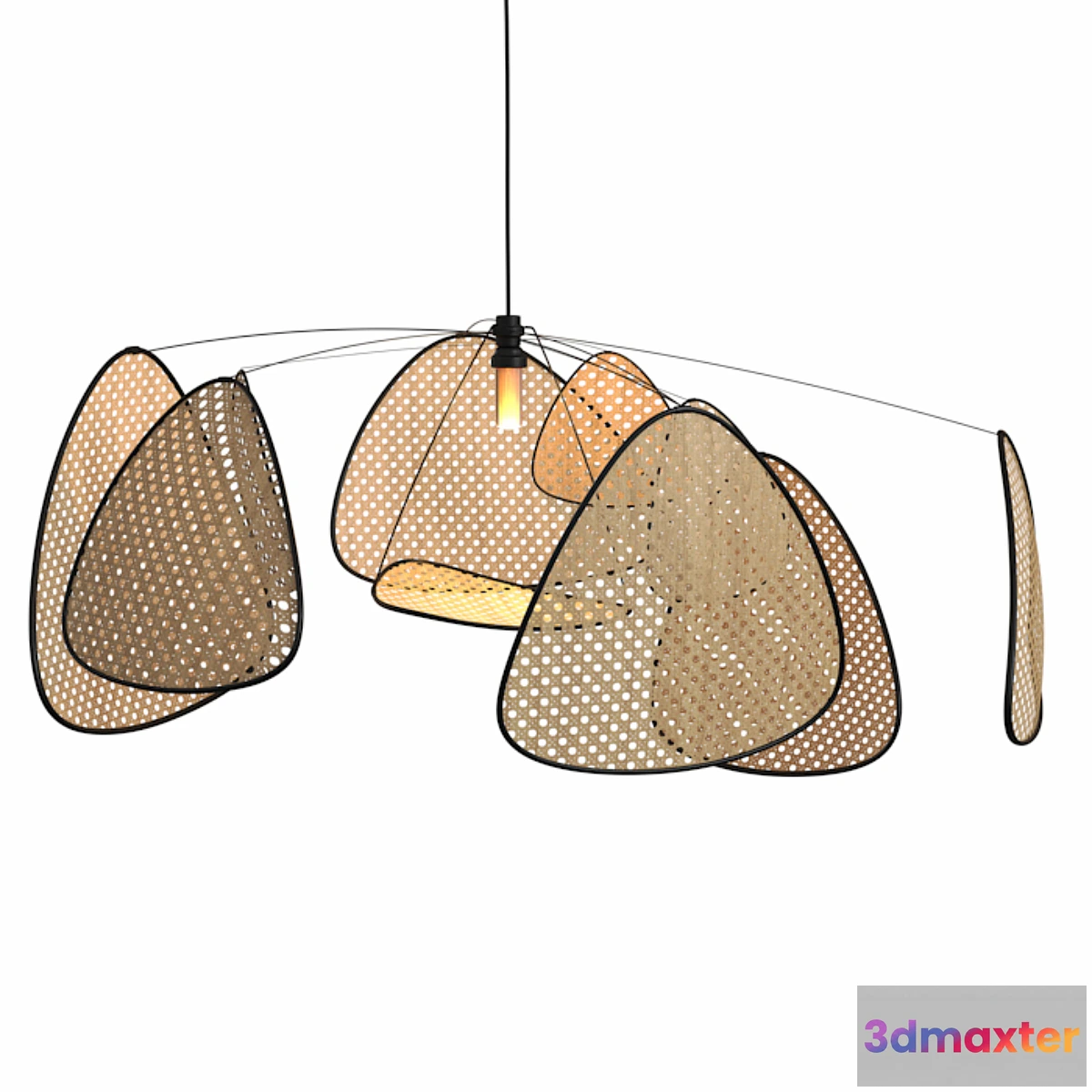 1327630 - Trouva rattan hanging lamp 3D Max